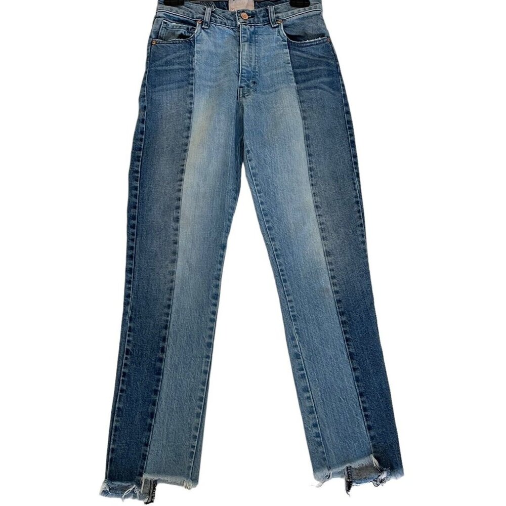 Revice Denim Lolita Two Tone Distressed Hem Jeans Womens Size 28 - Picture 3 of 14